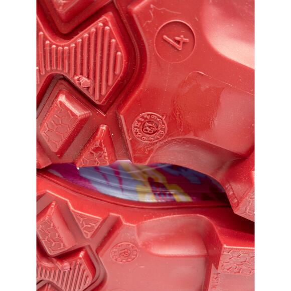 Ranger by Servus Pink Floral Splash Boho Retro Rain Boots Big Girl 4 - Picture 9 of 12